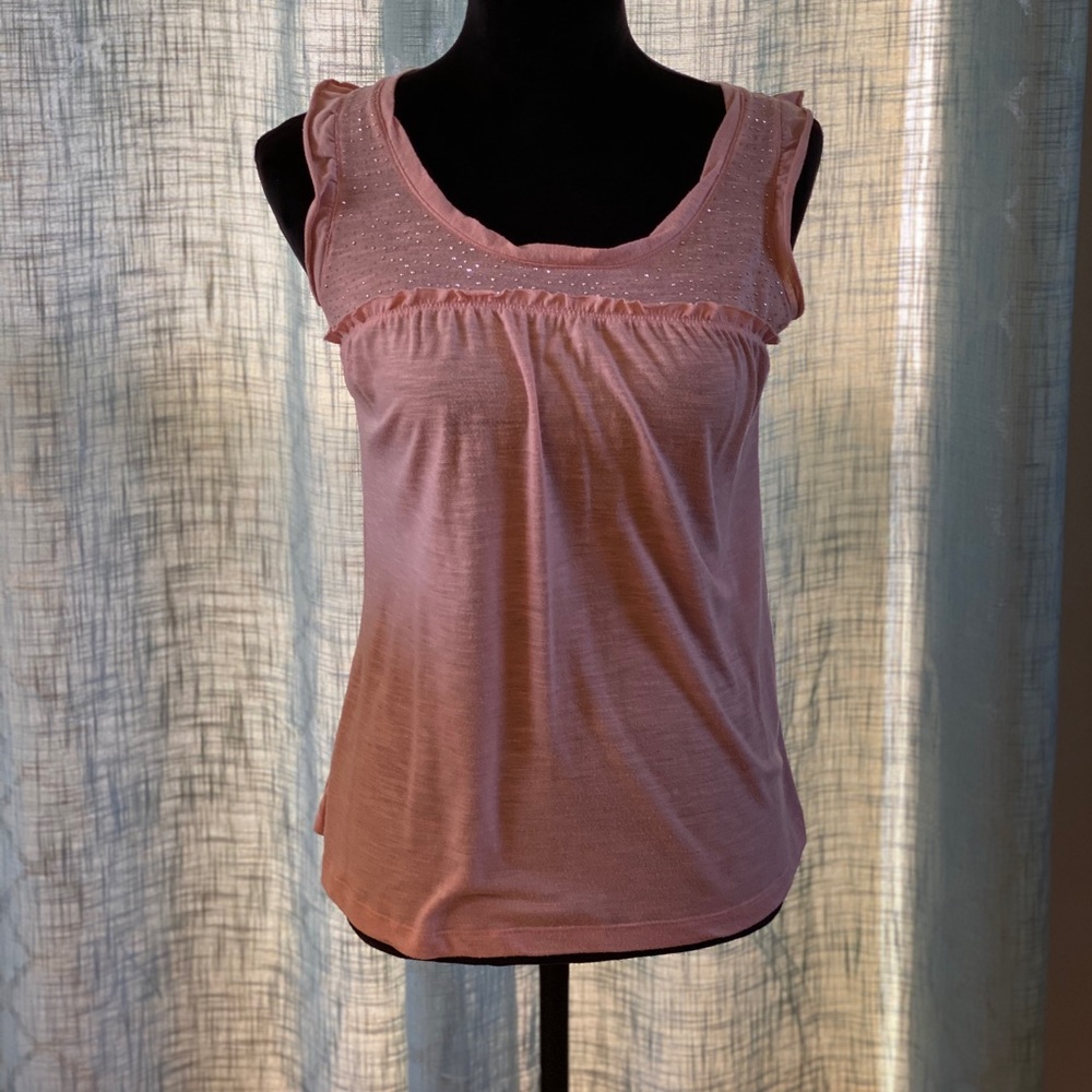 XHILARATION PINK W/ GLITTER TOP (M)